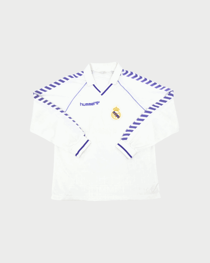1986-88 Real Madrid Home L/S Shirt (L)