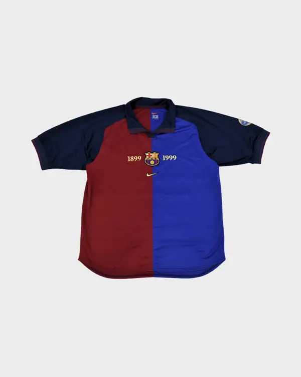 Camisola de casa do Barcelona 1999-00 centenário (XL)