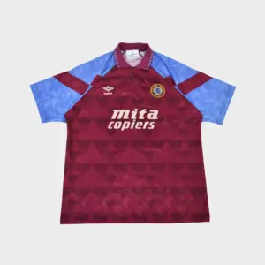 Camisola da Aston Villa de casa 1990-92 (l)