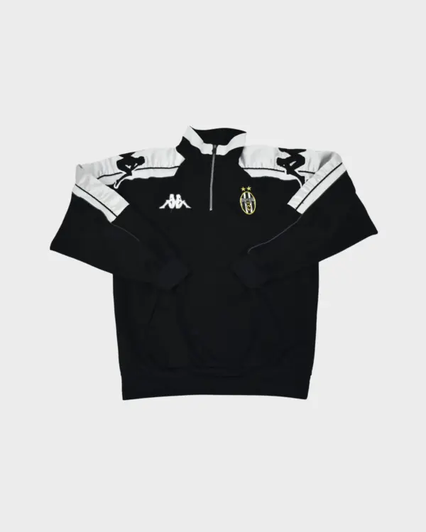 1998-99 juventus kappa sweatshirt com fecho de correr de 1/4 (m)