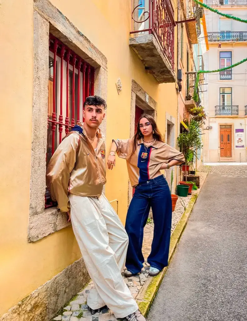 Vintage football shirts are part of street style.