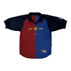 Camisola de Casa do Barcelona 1999-00 Centenário (XL)