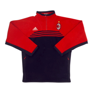 1998-00 AC Milan Adidas 1/4 Zip Sweatshirt (M)