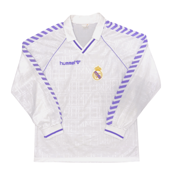 Camisola de manga comprida do Real Madrid 1986-88 (l)