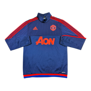2015-2016 Manchester United Adidas 1/4 Zip Training Top (M)