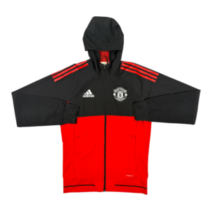 2017-2018 Manchester United Adidas Hooded Track Jacket (S)