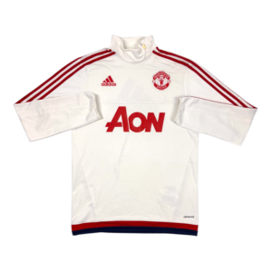 2015-2016 Manchester United Adidas 1/4 Zip Drill Top (S)
