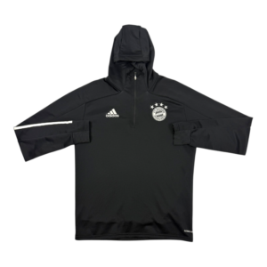 2020-2021 Bayern Munich Adidas 1/4 Zip Hooded Training Top (M)