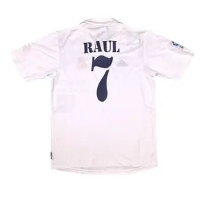 2001-2002 Vintage Real Madrid Centenary Home Jersey #7 Raul (S)
