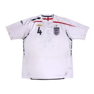 2007-2009 Vintage England Home Jersey Gerard #4 (XXL)